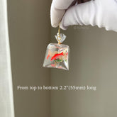 Bag of Fish Earrings, Fish in a Bag Resin Earrings, Fish Earrings, Fun Earrings, Unique Earrings